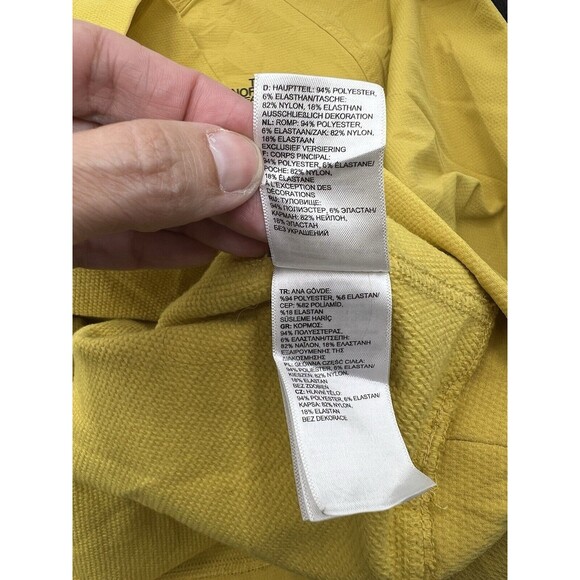 The North Face Men Tekno Ridge Crew Pullover Sweatshirt X-large Yellow And Black - Picture 6 of 10